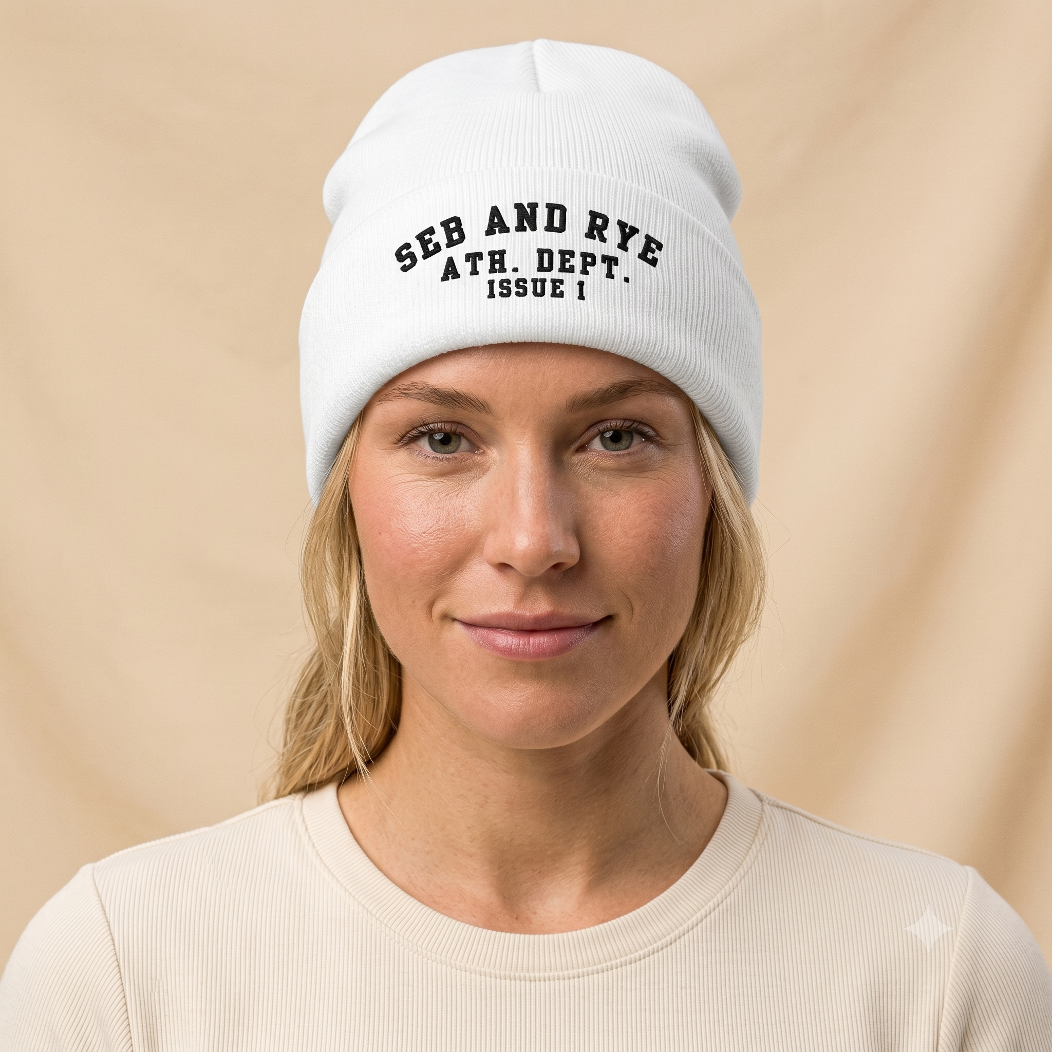 Seb and Rye Ath. Dept. Beanie