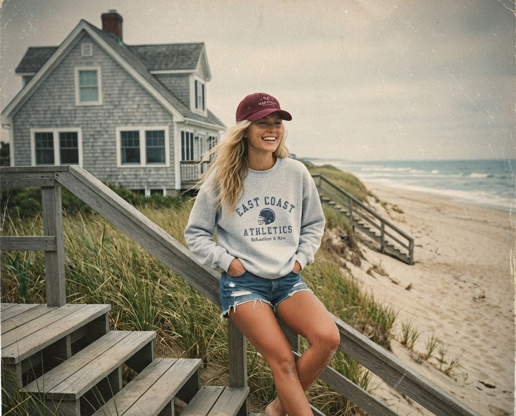 sebastian and rye, east coast sweatshirt, woman, crew neck